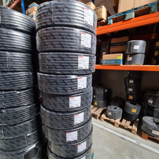 Copex PVC 20mm – Rola 100m, Tub Riflat Ignifug Protectie Cablu